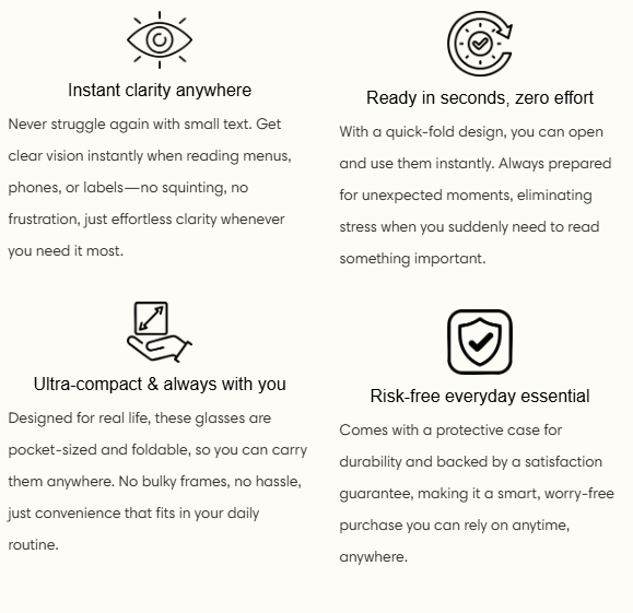 🔥Last Day 50% OFF🔥 Mini Foldable Reading Glasses with Case